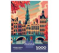 Puzzle Da 1000 Pezzi Per Adulti Bruxelles Cityscape Puzzle Per Adulti Gioco Pratico Difficile Difficile E Sfida 70x50cm/1000pcs