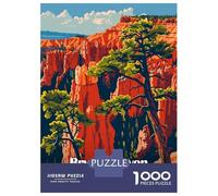 Puzzle Da 1000 Pezzi Per Adulti Bryce Canyon National Park Illustration Puzzle Per Adulti Giochi Per Famiglie Decorazione Murale Antistress Regali 70x50cm/1000pcs