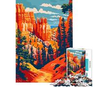 Puzzle da 1000 pezzi per adulti Bryce Canyon Utah natura giochi rilassanti educativi artistici regalo vacanza a casa per passare il tempo (dimensioni 38x26cm)