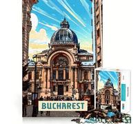 Puzzle da 1000 pezzi per adulti,Bucarest,taglio preciso,arte,gioco creativo per la mente,svago,divertimento,gioco di compleanno,regalo (38x26cm)