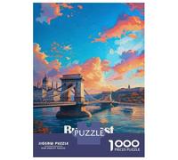 Puzzle Da 1000 Pezzi Per Adulti Budapest Hungary Chain Bridge Sunset Puzzle Rompicapo Gioco Di Logica Gara Di Velocità Manuale Ottimo Regalo Per I Giocatori 52x38cm/1000pcs