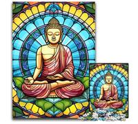 Puzzle da 1000 pezzi per adulti, Buddha colorato, puzzle in cartone, ideale come decorazione fai da te e come regalo rompicapo, 26X38CM/10,23x14,96 pollici.