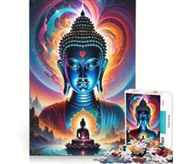 Puzzle da 1000 pezzi per adulti, Buddha Cuore d'Amore, gioco rompicapo, impegnativo da completare, rafforza l'amore tra le coppie, 38x52cm