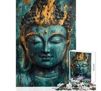 Puzzle da 1000 pezzi per adulti Buddha della Serenità Dorata gioco impossibile ideale per le vacanze a casa per passare il tempo giocattolo educativo e per rafforzare l'amore tra le coppie (50x75cm)