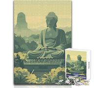 Puzzle da 1000 pezzi per adulti Buddha nella valle Arte Zen Goditi un dolce relax e un piacevole svago Vestibilità stabile Taglio preciso Dimensioni del giocattolo: 50x75cm