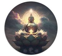 Puzzle da 1000 pezzi per adulti Buddha Puzzle rotondi da 1000 pezzi per adulti Rompicapo e decorazione per la casa, regalo perfetto per le feste 67,5x67,5 cm