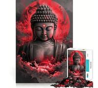 Puzzle da 1000 pezzi per adulti,Buddha tra le nuvole rosse,ritaglio preciso,gioco creativo per stimolare la mente,svago,divertimento,regalo di compleanno (38x52cm)