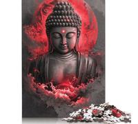 Puzzle da 1000 pezzi per adulti Buddha tra le nuvole rosse, set di puzzle per famiglie, puzzle di carta, puzzle di sfida mentale, 1000 pezzi (75x50 cm)