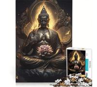 Puzzle da 1000 pezzi per adulti, Buddha V, antistress, regalo di compleanno, compleanno e altri eventi, 50x75cm