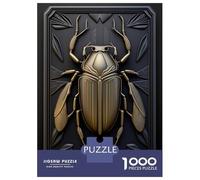 Puzzle Da 1000 Pezzi Per Adulti Bug Gold Dark Deco Puzzle Gioco Rompicapo Regalo Per Donne Difficile E Stimolante 38x26cm/1000pcs