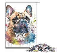 Puzzle da 1000 pezzi per adulti Bulldog francese 1 Puzzle per adulti Puzzle in legno Gioco impegnativo 1000 pezzi