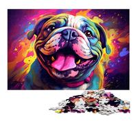 Puzzle da 1000 pezzi per adulti Bulldog gentile un'opera d'arte per adolescenti dai 14 anni in su 1000 pezzi (38x26 cm)