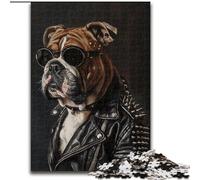 Puzzle da 1000 pezzi per adulti Bulldog in cappotto Puzzle per adulti da 1000 pezzi Sviluppa le capacità di coordinazione occhio-mano, perfetto come regalo di compleanno (dimensioni 26x38cm)
