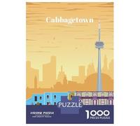 Puzzle Da 1000 Pezzi Per Adulti Cabbagetown in Toronto Puzzle Antistress Giocattoli Difficili Regali Unici Per Compleanno E Natale 52x38cm/1000pcs