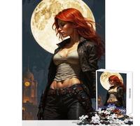 Puzzle da 1000 pezzi per adulti Cacciatrice notturna Giocattoli antistress Idee regalo per gioco educativo Decompressione intellettuale Dimensioni 38x52cm