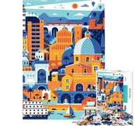 Puzzle da 1000 pezzi per adulti Cagliari Sardegna viaggio esercizio mentale antistress gioco educativo per maggiori di 14 anni (38x52cm)