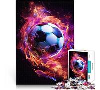 Puzzle da 1000 pezzi per adulti Calcio in fiamme Giocattolo educativo intellettuale decomprimente Migliorare l'amore tra le coppie 75x50cm