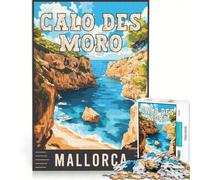Puzzle da 1000 pezzi per adulti Calo Des Moro a Maiorca, gioco impossibile, interazione genitore-figlio, lista dei desideri con Babbo Natale 50x75cm