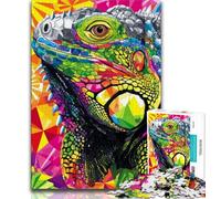 Puzzle da 1000 pezzi per adulti, camaleonte colorato, giocattoli educativi per l'apprendimento, giochi per famiglie, migliorano l'amore tra coppie, 75x50cm