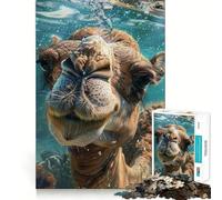 Puzzle da 1000 pezzi per adulti,cammello,mare,taglio netto,gioco di concentrazione,regalo,gioco per il tempo libero,scena natalizia artistica (50x75cm)