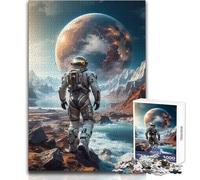 Puzzle da 1000 pezzi per adulti "Camminando nel cosmo", perfetto per trascorrere ore tranquille di svago, giocattolo di alta qualità con taglio preciso, dimensioni 50x75cm