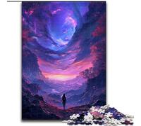 Puzzle da 1000 pezzi per adulti "Camminare su un mondo fantastico" Puzzle per adulti dimensioni 26x38cm Gioco interattivo per famiglie, regalo artigianale con opere d'arte colorate
