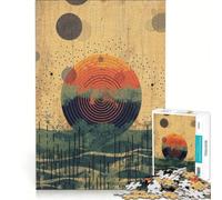 Puzzle da 1000 pezzi per adulti Campi al tramonto gioco pratico migliora la memoria compleanni e altre occasioni 38x26cm