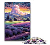 Puzzle da 1000 pezzi per adulti Campi di lavanda in Provenza Francia. 14 puzzle di gioco ideali come regalo per tutta la famiglia 75x50 cm.