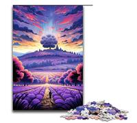 Puzzle da 1000 pezzi per adulti Campi di lavanda in Provenza Francia Decorazione perfetta per adolescenti dai 14 anni in su 75x50 cm