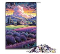 Puzzle da 1000 pezzi per adulti "Campi di lavanda in Provenza Francia" Gioco impegnativo un'opera d'arte adatta a ragazzi dai 14 anni in su 1000 pezzi (38x26 cm)