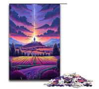 Puzzle da 1000 pezzi per adulti Campi di lavanda in Provenza Francia gioco pratico decorazioni e regali unici per la casa 1000 pezzi (75x50 cm)