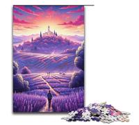 Puzzle da 1000 pezzi per adulti Campi di lavanda in Provenza Francia Puzzle per bambini Puzzle di carta Gioco educativo per adulti 1000 pezzi (38x26 cm)