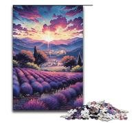 Puzzle da 1000 pezzi per adulti "Campi di lavanda in Provenza Francia" regali di compleanno regali per adolescenti dai 14 anni in su 1000 pezzi (38x26 cm)