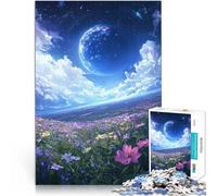 Puzzle da 1000 pezzi per adulti Campo di fiori da sogno Antistress Vacanza in patria Uccidere il tempo con poster abbinato e foglio di quiz 75x50cm