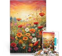 Puzzle da 1000 pezzi per adulti Campo di fiori Fatto di legno,per e da 14 anni in su Gioco intellettuale Il miglior regalo per adulti e adolescenti。misurare:50x75cm/19.68x29.52pollice