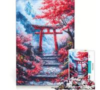 Puzzle da 1000 pezzi per adulti, cancello da giardino giapponese, giocattolo educativo, divertente e spiritoso, per rafforzare l'amore tra le coppie 38x26cm