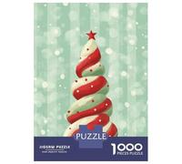 Puzzle Da 1000 Pezzi Per Adulti Candy Cane Christmas Tree Puzzle Per Adulti Gioco Rompicapo Vacanza A Casa Passatempo Interazione Genitore-figlio 38x26cm/1000pcs