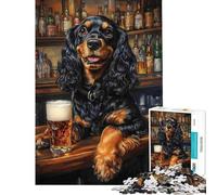 Puzzle da 1000 pezzi per adulti cane al bar puzzle per adolescenti ideale per passare il tempo durante le vacanze stimolare la mente e creare un'atmosfera unica perfetto per compleanni 38x52cm
