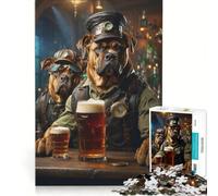 Puzzle da 1000 pezzi per adulti, Cane Corso, Segugio della Birra, Gioco interattivo, Taglio di precisione, Regalo di compleanno, Regali, 38x52cm