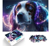 Puzzle da 1000 pezzi per adulti Cane dello spazio cosmico Allena il tuo cervello e le tue mani Regalo di compleanno, regali, arte murale 38x26cm