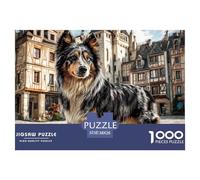 Puzzle da 1000 pezzi per adulti: Cane di Old Buildings Impossibile Difficile e Decompressione Educativa 38x26 cm/1000 pezzi