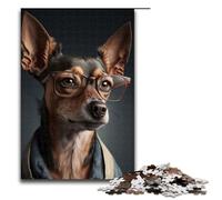 Puzzle da 1000 pezzi per adulti "Cane Hipster in Vestiti" 3 puzzle di gioco ideali come regalo per tutta la famiglia 1000 pezzi