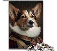 Puzzle da 1000 pezzi per adulti, cane in uniforme militare, in cartone, regalo per uomini e donne, per occasioni quotidiane e speciali, 1000 pezzi(26x38cm)