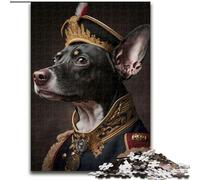 Puzzle da 1000 pezzi per adulti, cane in uniforme militare, in cartone, regalo perfetto per compleanni, feste, decorazioni per feste spaziali, 1000 pezzi(26x38cm)