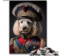 Puzzle da 1000 pezzi per adulti, cane in uniforme militare, puzzle in cartone, giocattoli, regalo educativo, intellettuale, decompressione, divertente, gioco per famiglie, 1000 pezzi(26x38cm)