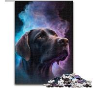 Puzzle da 1000 pezzi per adulti, cane Labrador sognante, in cartone, dimensioni 26x38cm, gioco interattivo per famiglie, regalo artigianale con opere d'arte colorate