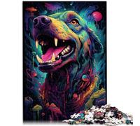 Puzzle da 1000 pezzi per adulti, cane malvagio, puzzle impossibile, divertimento per la casa, attività di compleanno, regalo di viaggio per adolescenti dai 14 anni in su, 26 x 38 cm