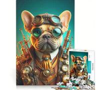 Puzzle da 1000 pezzi per adulti, Cane Meccanico, Gioco interattivo, Corsa di velocità manuale, con pezzi a incastro di forma casuale 50x75cm