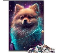 Puzzle da 1000 pezzi per adulti, cane Pomerania, gioco interattivo per famiglie, decorazione fai da te per la casa, sfida per la mente, regalo (dimensioni: 26x38cm)