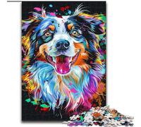 Puzzle da 1000 pezzi per adulti, cane psichedelico, adatto a persone dai 14 anni in su, giochi educativi, regali di Babbo Natale segreto (dimensioni 50x75cm)